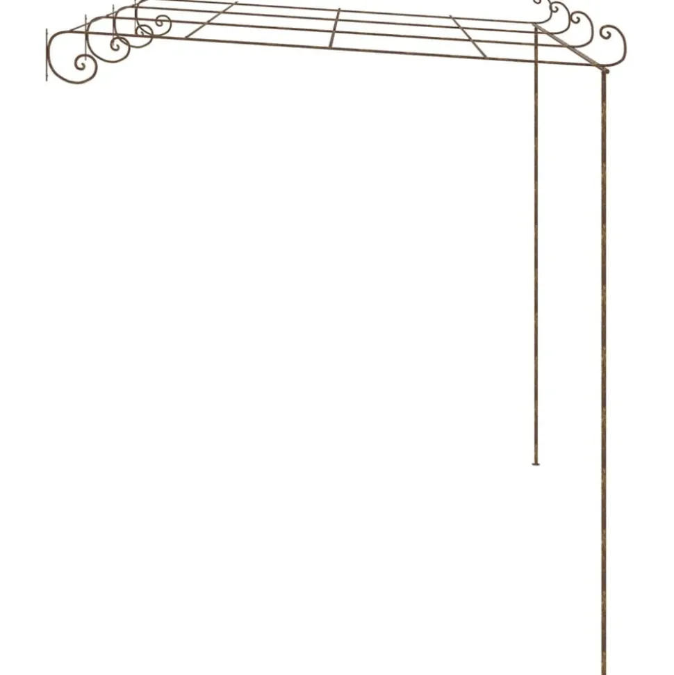 MAISON EXCLUSIVE - Pergola de jardin marron antique 4x3x2,5 m fer