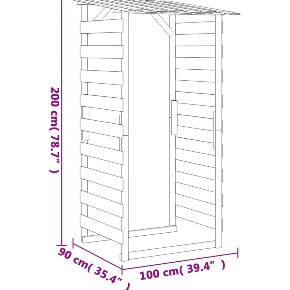 MAISON EXCLUSIVE - Pergolas avec toits 4 pcs 100x90x200 cm bois de pin imprégné