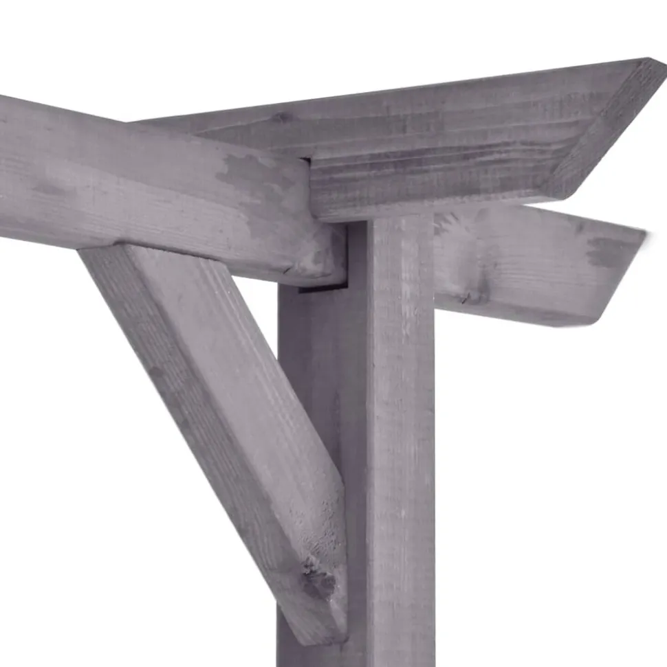 MAISON EXCLUSIVE - Pergola de jardin gris 400x40x205 cm bois de pin imprégné