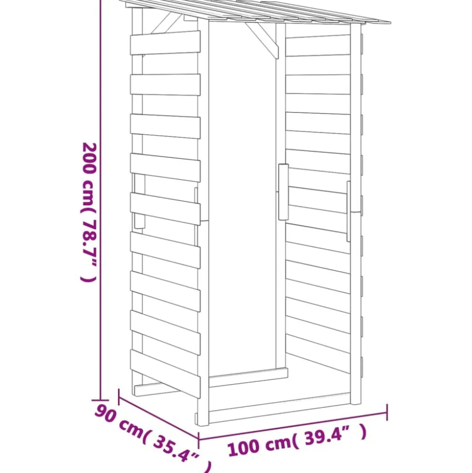 MAISON EXCLUSIVE - Pergolas avec toits 2 pcs 100x90x200 cm bois de pin imprégné