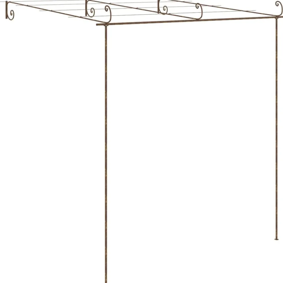 MAISON EXCLUSIVE - Pergola de jardin marron antique 3x3x2,5 m fer