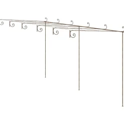 MAISON EXCLUSIVE - Pergola de jardin marron antique 6x3x2,5 m fer