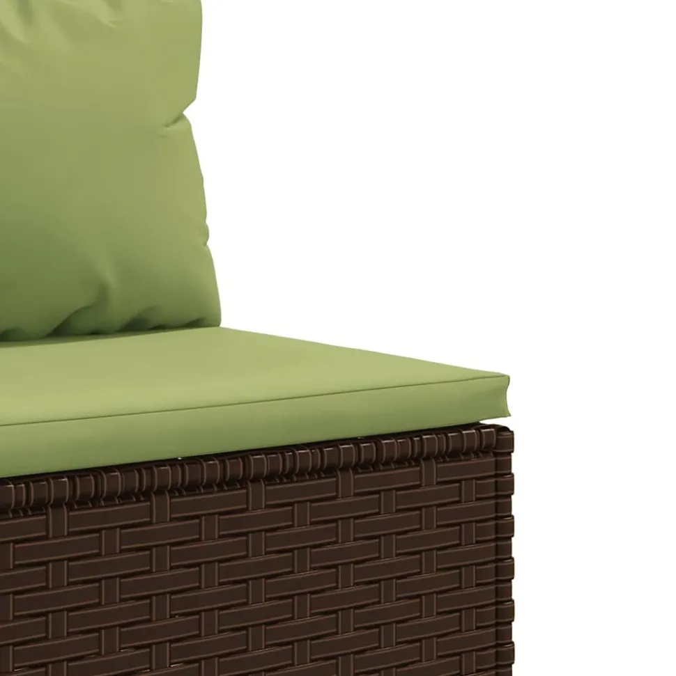 MAISON EXCLUSIVE - Salon de jardin 8 pcs avec coussins marron résine tressée
