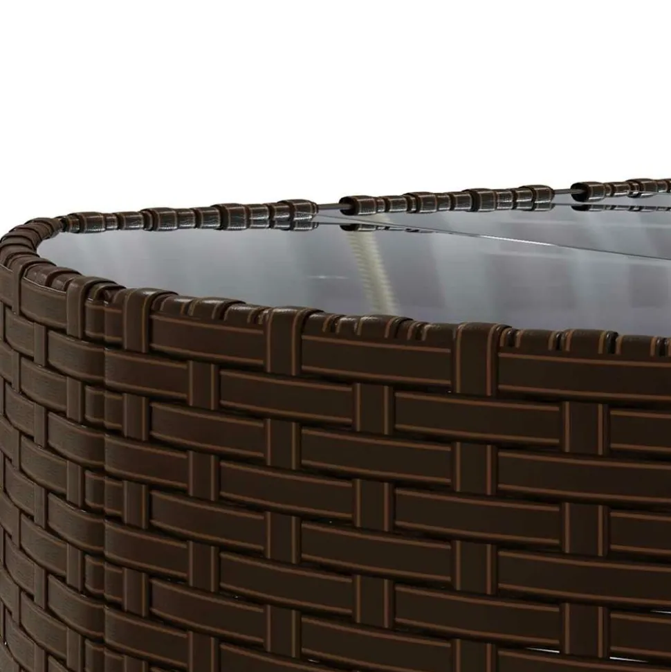 MAISON EXCLUSIVE - Salon de jardin 8 pcs avec coussins marron résine tressée