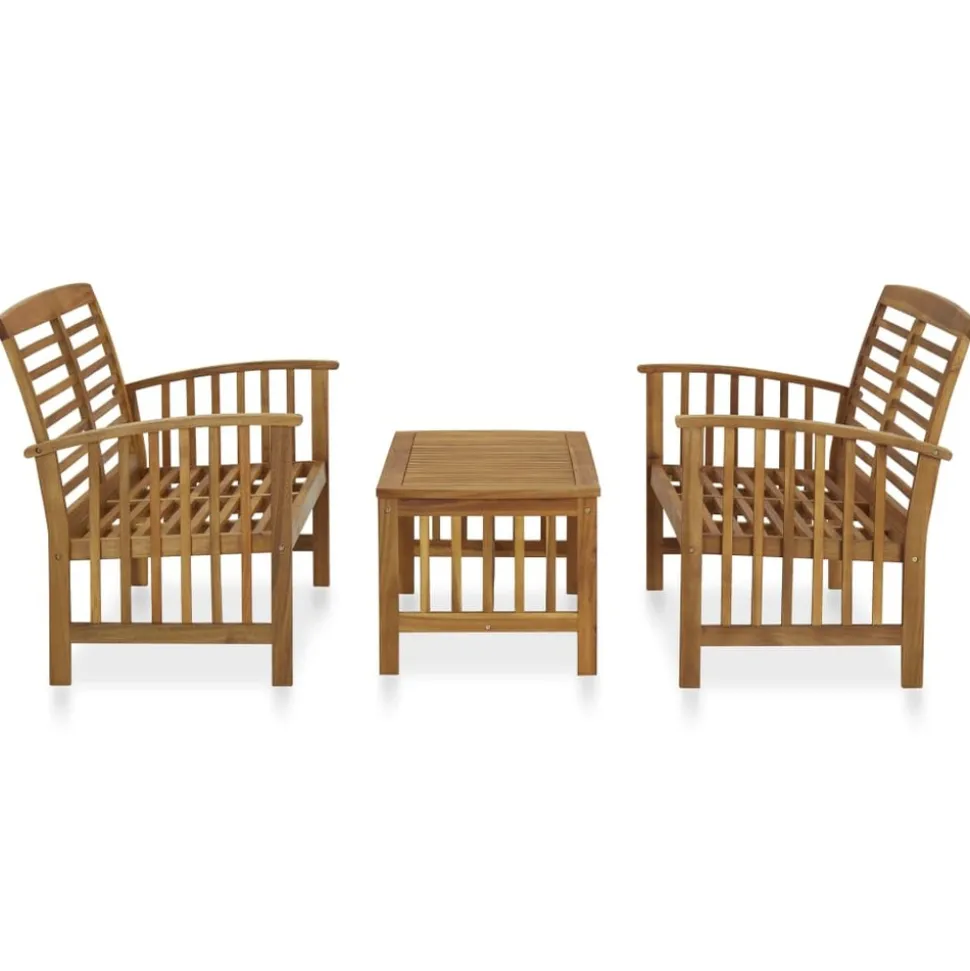 MAISON EXCLUSIVE - Salon de jardin 3 pcs bois d'acacia solide