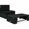 MAISON EXCLUSIVE - Salon de jardin 2 pcs résine tressée noir
