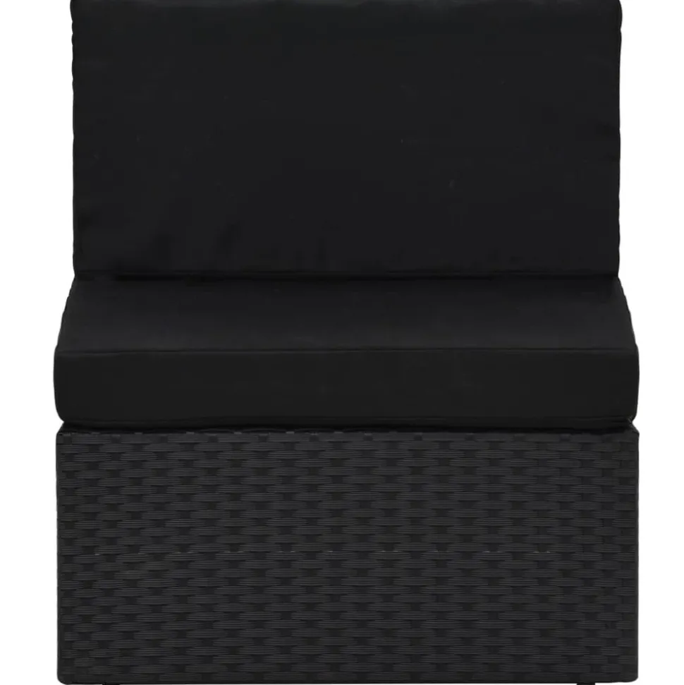 MAISON EXCLUSIVE - Salon de jardin 2 pcs résine tressée noir