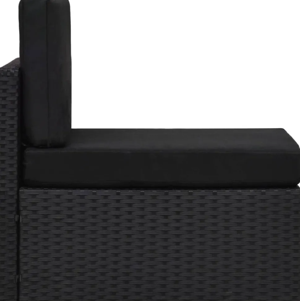 MAISON EXCLUSIVE - Salon de jardin 2 pcs résine tressée noir
