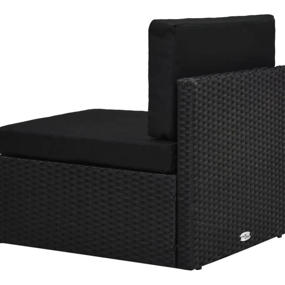MAISON EXCLUSIVE - Salon de jardin 2 pcs résine tressée noir