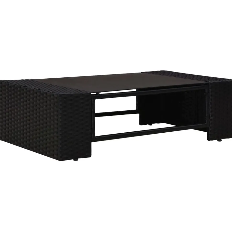 MAISON EXCLUSIVE - Salon de jardin 2 pcs résine tressée noir