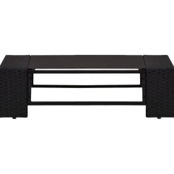 MAISON EXCLUSIVE - Salon de jardin 2 pcs résine tressée noir