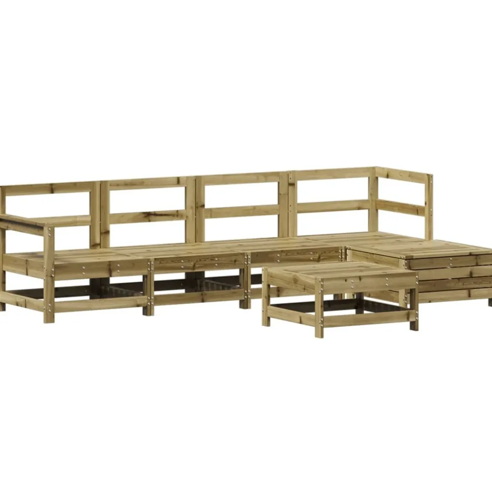 MAISON EXCLUSIVE - Salon de jardin 6 pcs bois de pin imprégné