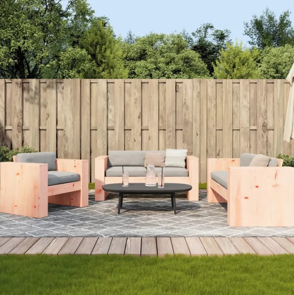 MAISON EXCLUSIVE - Salon de jardin 2 pcs bois massif douglas