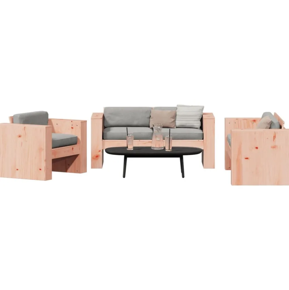 MAISON EXCLUSIVE - Salon de jardin 2 pcs bois massif douglas