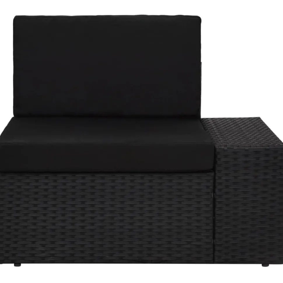 MAISON EXCLUSIVE - Salon de jardin 7 pcs résine tressée noir