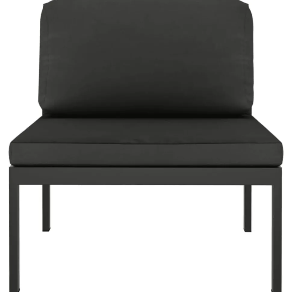 MAISON EXCLUSIVE - Salon de jardin 10 pcs avec coussins aluminium anthracite