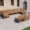 MAISON EXCLUSIVE - Salon de jardin 9 pcs bois de pin massif