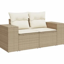 MAISON EXCLUSIVE - Salon de jardin avec coussins 7 pcs beige résine tressée