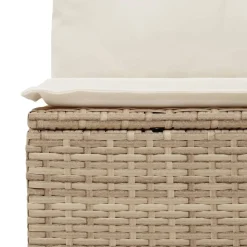 MAISON EXCLUSIVE - Salon de jardin avec coussins 7 pcs beige résine tressée