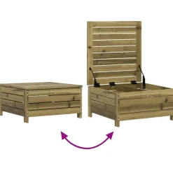 MAISON EXCLUSIVE - Salon de jardin 4 pcs bois de pin imprégné