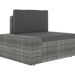 MAISON EXCLUSIVE - Salon de jardin 10 pcs résine tressée gris