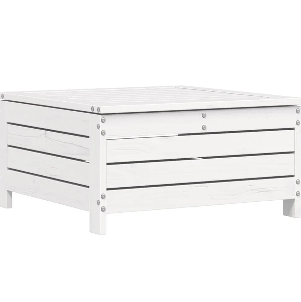 MAISON EXCLUSIVE - Salon de jardin 6 pcs blanc bois de pin massif