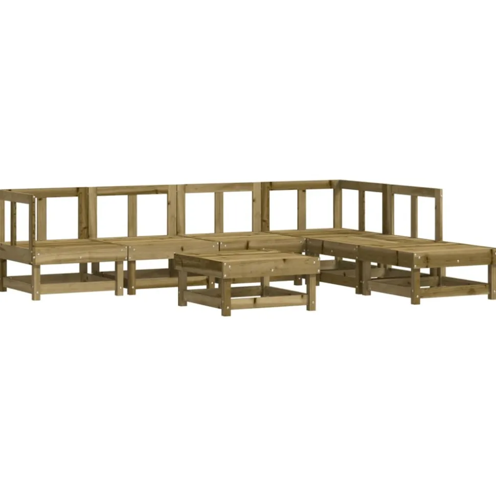 MAISON EXCLUSIVE - Salon de jardin 7 pcs bois de pin imprégné