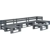 MAISON EXCLUSIVE - Salon de jardin palette 6 pcs bois gris