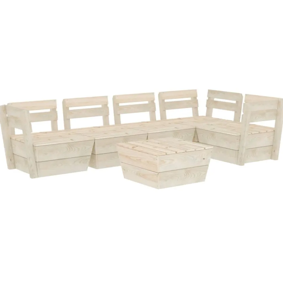 MAISON EXCLUSIVE - Salon de jardin palette 6 pcs bois d'épicéa imprégné