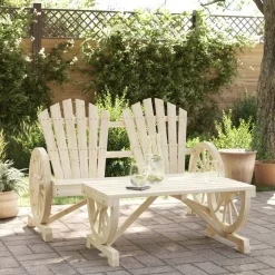 MAISON EXCLUSIVE - Salon de jardin 2 pcs bois de sapin massif