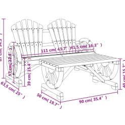 MAISON EXCLUSIVE - Salon de jardin 2 pcs bois de sapin massif