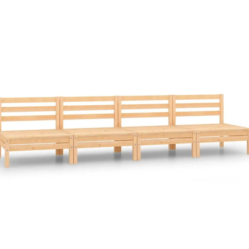MAISON EXCLUSIVE - Salon de jardin 4 pcs bois de pin massif