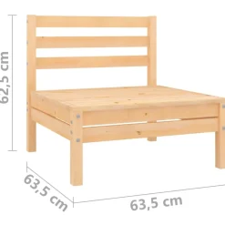 MAISON EXCLUSIVE - Salon de jardin 4 pcs bois de pin massif
