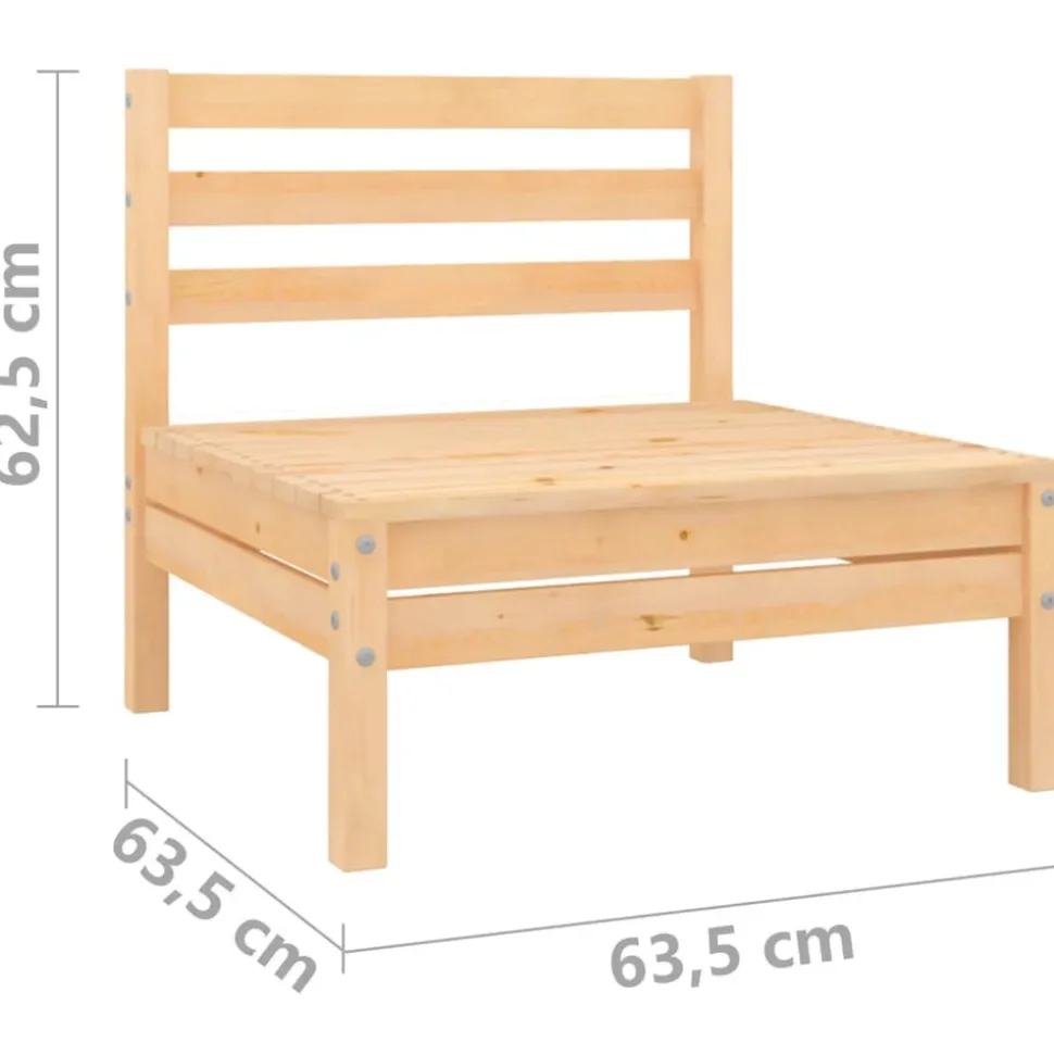 MAISON EXCLUSIVE - Salon de jardin 4 pcs bois de pin massif