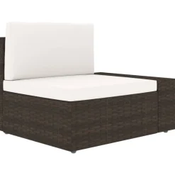 MAISON EXCLUSIVE - Salon de jardin 6 pcs résine tressée marron