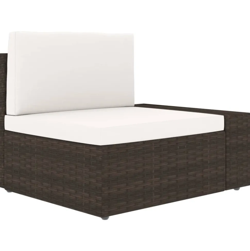 MAISON EXCLUSIVE - Salon de jardin 6 pcs résine tressée marron