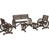 MAISON EXCLUSIVE - Salon de jardin 4 pcs bois de sapin massif