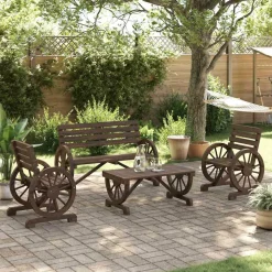 MAISON EXCLUSIVE - Salon de jardin 4 pcs bois de sapin massif