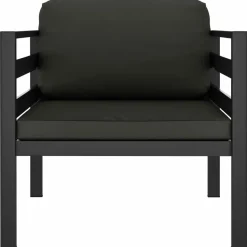 MAISON EXCLUSIVE - Salon de jardin 3 pcs avec coussins aluminium anthracite