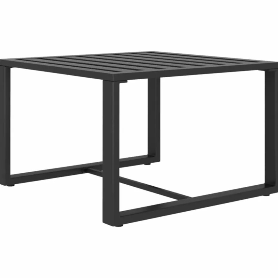 MAISON EXCLUSIVE - Salon de jardin 3 pcs avec coussins aluminium anthracite