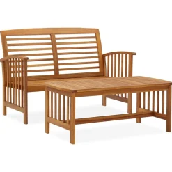 MAISON EXCLUSIVE - Salon de jardin 2 pcs bois d'acacia solide