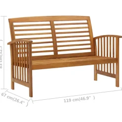 MAISON EXCLUSIVE - Salon de jardin 2 pcs bois d'acacia solide