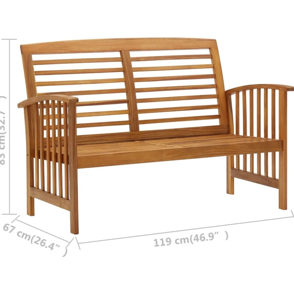 MAISON EXCLUSIVE - Salon de jardin 2 pcs bois d'acacia solide