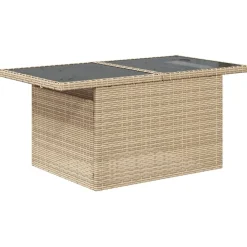 MAISON EXCLUSIVE - Salon de jardin avec coussins 8 pcs beige résine tressée