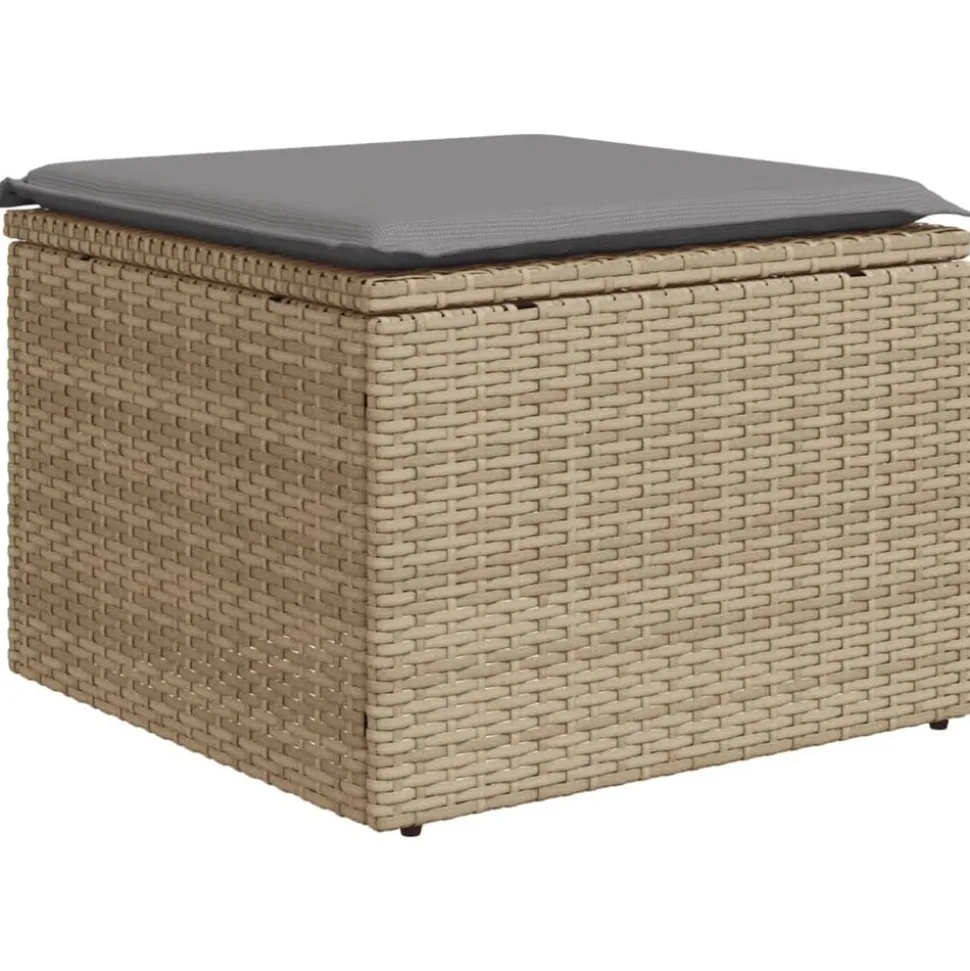MAISON EXCLUSIVE - Salon de jardin avec coussins 8 pcs beige résine tressée
