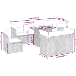 MAISON EXCLUSIVE - Salon de jardin avec coussins 9 pcs beige résine tressée