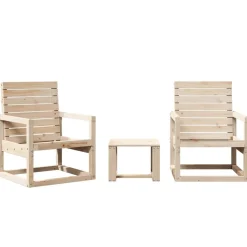 MAISON EXCLUSIVE - Salon de jardin 3 pcs bois massif de pin