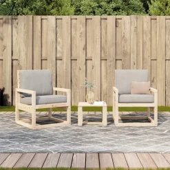 MAISON EXCLUSIVE - Salon de jardin 3 pcs bois massif de pin