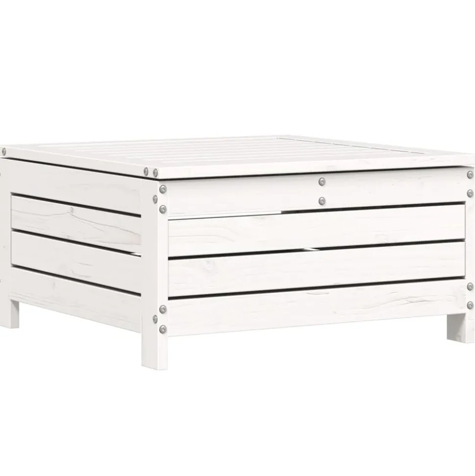 MAISON EXCLUSIVE - Salon de jardin 4 pcs blanc bois de pin massif