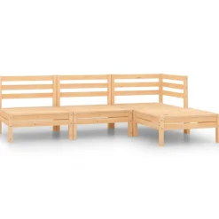 MAISON EXCLUSIVE - Salon de jardin 4 pcs bois massif de pin